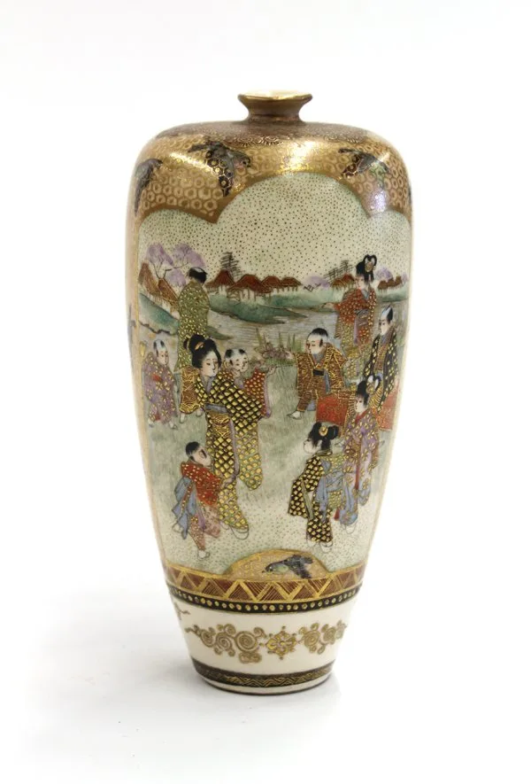 Japanese Satsuma Style Vase, Kozan