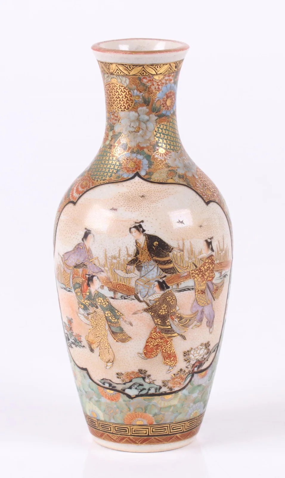 A Small Satsuma Vase, By Kozan